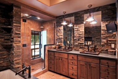 Rustic-Stone-Bathroom-Vanity-Design